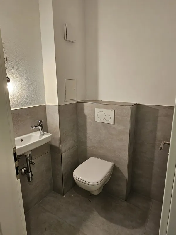 Gäste-WC Sanierung mit Wandfliesen