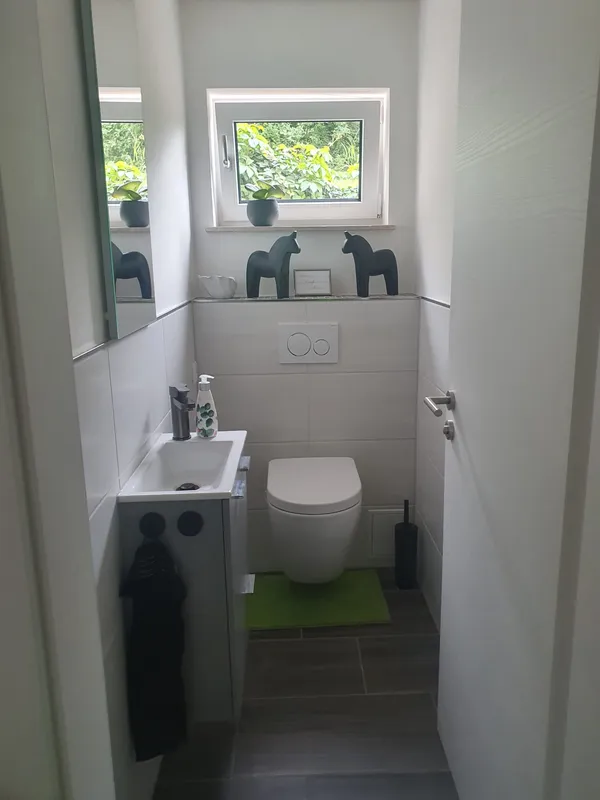 Gäste-WC Modernisierung mit Wandfliesen