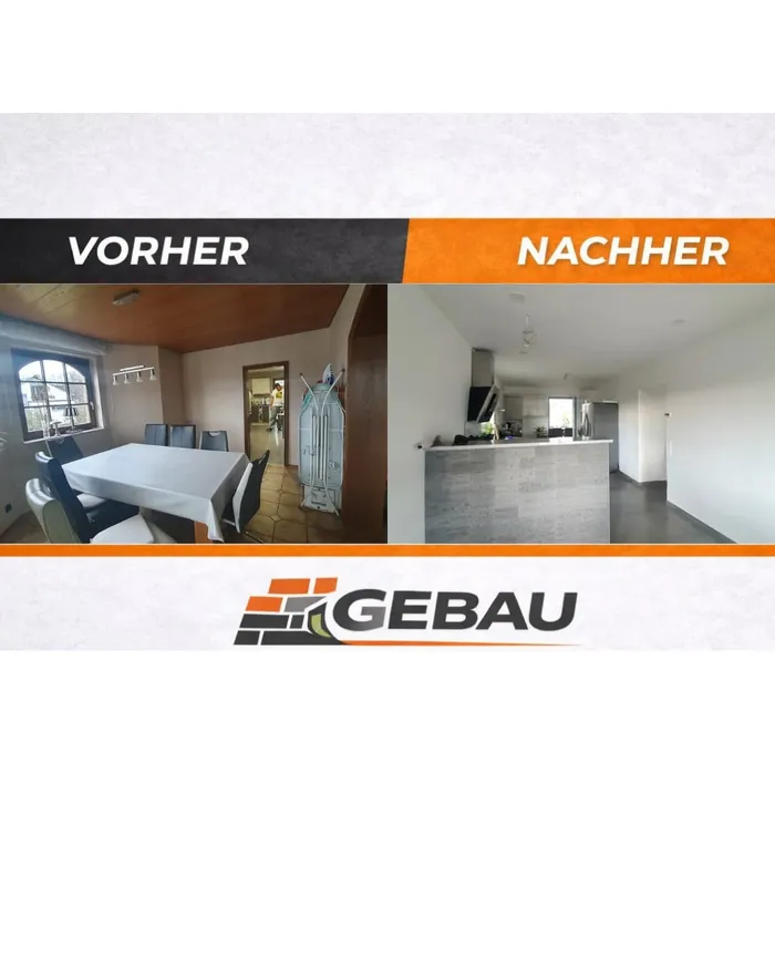 Umbau zur offenen Wohnküche im Vorher-Nachher-Vergleich