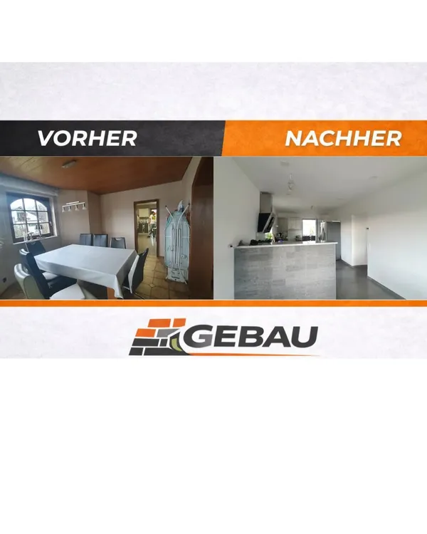 Umbau zur offenen Wohnküche im Vorher-Nachher-Vergleich